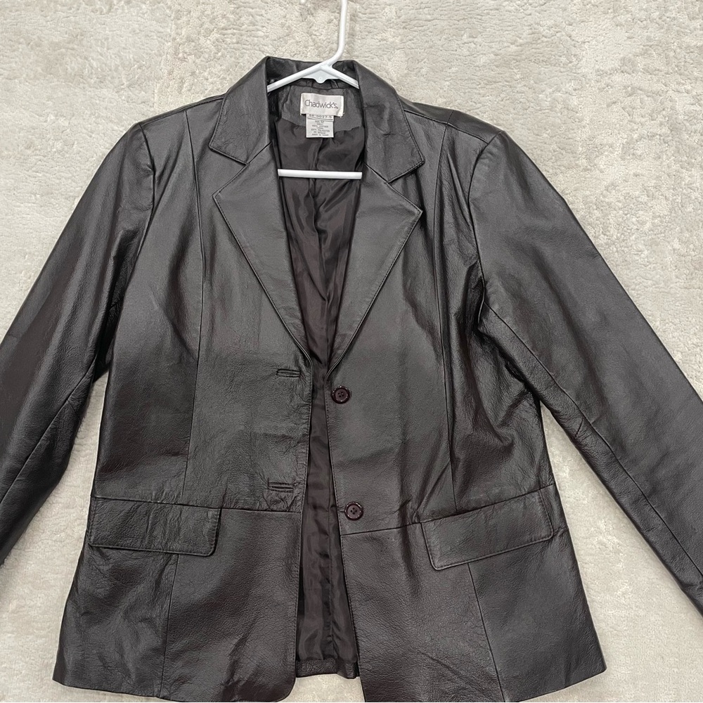 Chadwick’s Brown Leather Jacket Size 12